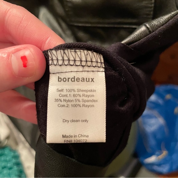 Anthro Bordeaux 100% Sheepskin Shirt - Picture 10 of 10